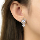 Etnico Gold Plated Kundan Stud Earrings For Women And Girls (E3240W)