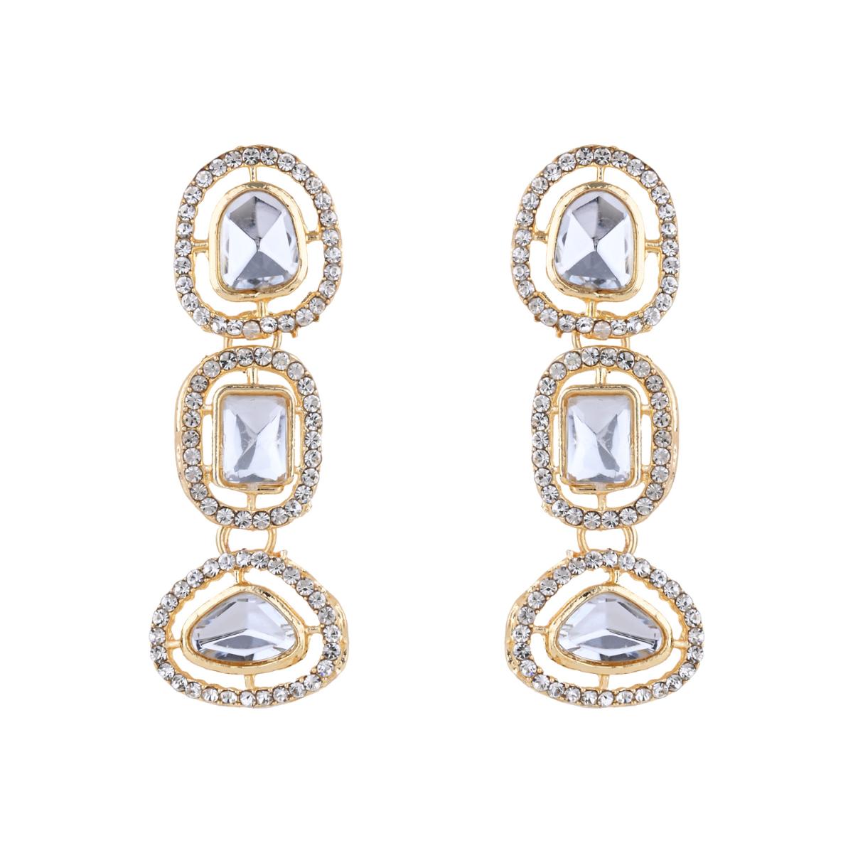 Etnico Latest Fashion Stylish Contemporary Stud Drop Earring For Women