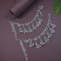 Etnico Traditional Ethnic Ghungroo Jhumka Hair Chain/Earchain For Women