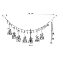 Etnico Traditional Ethnic Ghungroo Jhumka Hair Chain/Earchain For Women