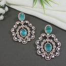 Etnico Rose Gold Plated Cubic Zirconia American Diamond Chandelier Earrings For Women (E3252Min)