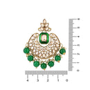 Etnico Gold Plated Traditional Meenakari Kundan & Pearl Chandbali Earrings For Women (E3254G)