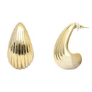 Etnico Gold Plated Lightweight Stud Earrings For Women (E3280FL)