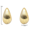 Etnico Gold Plated Lightweight Stud Earrings For Women (E3280FL)