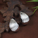 Etnico Silver Plated Lightweight Drop Chunki Earrings For Women (E3280S)