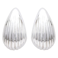 Etnico Silver Plated Lightweight Drop Chunki Earrings For Women (E3280S)