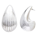 Etnico Silver Plated Lightweight Drop Chunki Earrings For Women (E3280S)