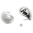 Etnico Silver Plated Lightweight Drop Chunki Earrings For Women (E3280S)