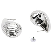 Etnico Silver Plated Lightweight Drop Chunki Earrings For Women (E3280S)