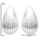 Etnico Silver Plated Lightweight Drop Chunki Earrings For Women (E3280S)