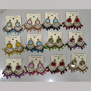 Midas Touch Pota Stone And Beaded Dangler Earrings for Women (Assorted Designs)