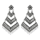 Etnico Silver Oxidised Afghani Style Dangle Earring For Women (E3284OX)