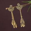 Etnico Gold Plated Traditional Chain Earrings For Women (E3293FL)