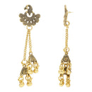 Etnico Gold Plated Traditional Chain Earrings For Women (E3293FL)