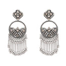 Etnico Silver Oxidised Afghani Style Dangle Earring For Women (E3296OX)