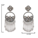 Etnico Silver Oxidised Afghani Style Dangle Earring For Women (E3296OX)