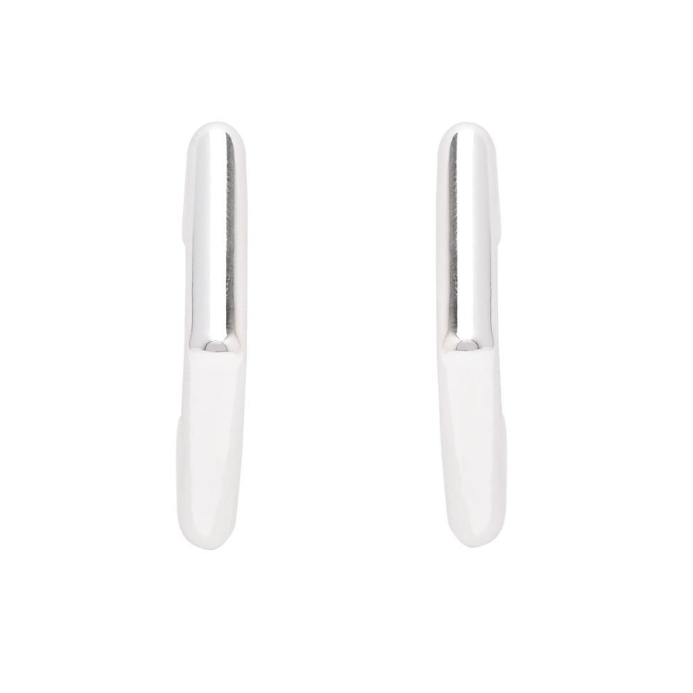 Etnico Silver Plated Classic Square Shaped Lightweight Minimal Stud Earrings For Women (E3300S)