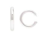 Etnico Silver Plated Small Fancy Half Hoop Earrings For Women (E3301S)