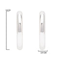 Etnico Silver Plated Small Fancy Half Hoop Earrings For Women (E3301S)