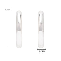 Etnico Silver Plated Small Fancy Half Hoop Earrings For Women (E3301S)