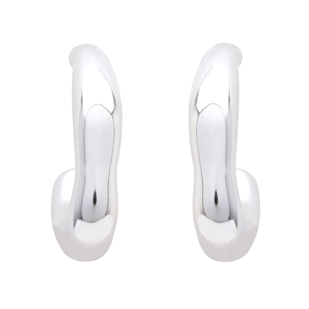 Etnico Silver Plated Trendy Chunki Earrings For Women (E3304S)