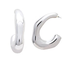 Etnico Silver Plated Trendy Chunki Earrings For Women (E3304S)