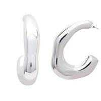 Etnico Silver Plated Trendy Chunki Earrings For Women (E3304S)