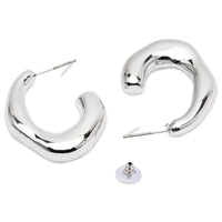 Etnico Silver Plated Trendy Chunki Earrings For Women (E3304S)