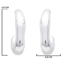 Etnico Silver Plated Trendy Chunki Earrings For Women (E3304S)