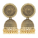 Etnico Gold Plated Traditional Jhumka Earrings For Women (E3313FL)