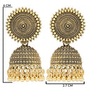 Etnico Gold Plated Traditional Jhumka Earrings For Women (E3313FL)