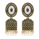 Etnico Gold Plated Traditional Jhumka Earrings For Women (E3314FL)