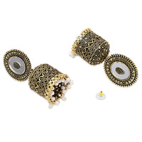 Etnico Gold Plated Traditional Jhumka Earrings For Women (E3314FL)
