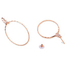 Etnico Rosegold Plated Oval Shaped Lightweigth Earring For Women (E3324RG)