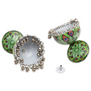 Etnico Silver Plated Traditional Jhumka Earrings For Women (E3325G)