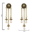 Etnico Traditional Lightweight Multi Layered Dangle Jhumka Earrings For Women