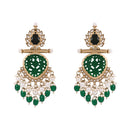 Etnico Traditional Kundan & Pearl Style Dangle Earrings For Women