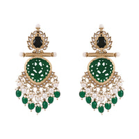 Etnico Traditional Kundan & Pearl Style Dangle Earrings For Women