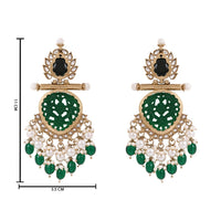 Etnico Traditional Kundan & Pearl Style Dangle Earrings For Women