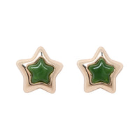 Etnico Gold Plated Latest Stylish Lightweight Modern Stud Earrings Combo Set for Women (Green)