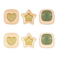 Etnico Fashion Latest Stylish Trendy Lightweight Modern Stud Earrings Combo Set for Women (Mint)