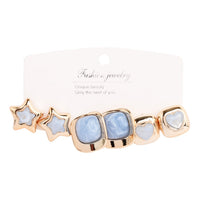 Etnico Fashion Latest Stylish Trendy Lightweight Modern Stud Earrings Combo Set for Women (Skyblue)