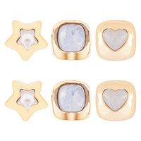 Etnico Fashion Latest Stylish Trendy Lightweight Modern Stud Earrings Combo Set for Women (Skyblue)