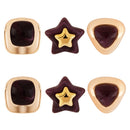 Etnico Fashion Latest Stylish Trendy Lightweight Modern Stud Earrings Combo Set for Women (Wine)