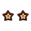 Etnico Fashion Latest Stylish Trendy Lightweight Modern Stud Earrings Combo Set for Women (Wine)