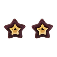 Etnico Fashion Latest Stylish Trendy Lightweight Modern Stud Earrings Combo Set for Women (Wine)