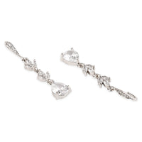 Etnico Silver Plated Cubic Zirconia American Diamond Drop Earrings for Women (E3394S)