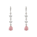 Etnico Silver Plated Cubic Zirconia American Diamond Drop Earrings for Women (E3394ZPi)