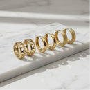 Etnico Pack of 3 Gold Plated Fashion Stylish Hoop Earrings for Women