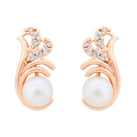 Etnico Rose Gold Plated Special Fashion Cubic Zirconia American Diamoand Stud Earrings For Women